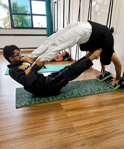Yoga class practice in Dehradun